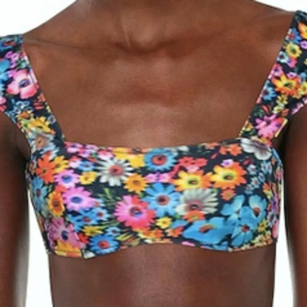 Stella McCartney floral Bikini top multicolored M